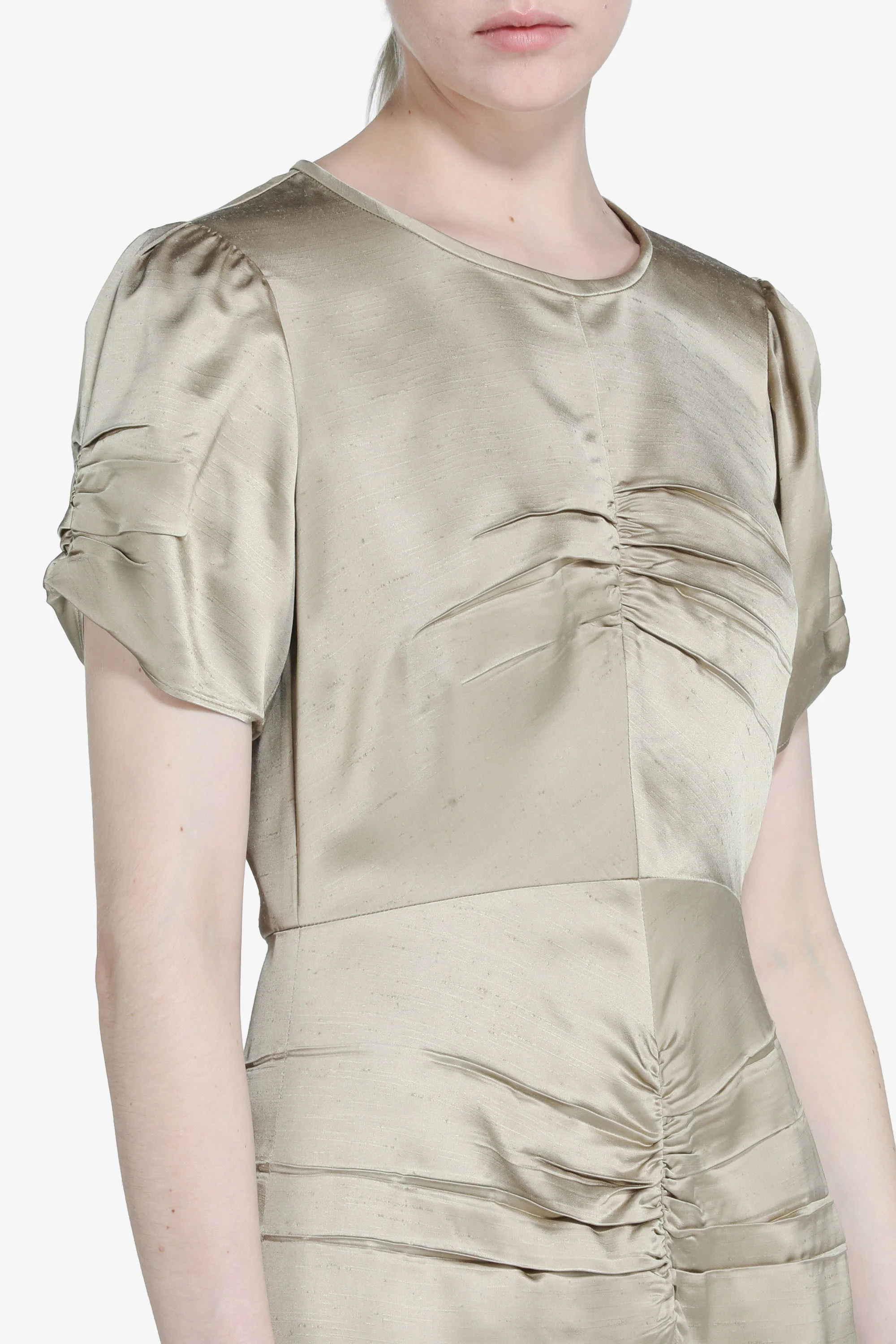 Abito longuette in shantung - Image 4