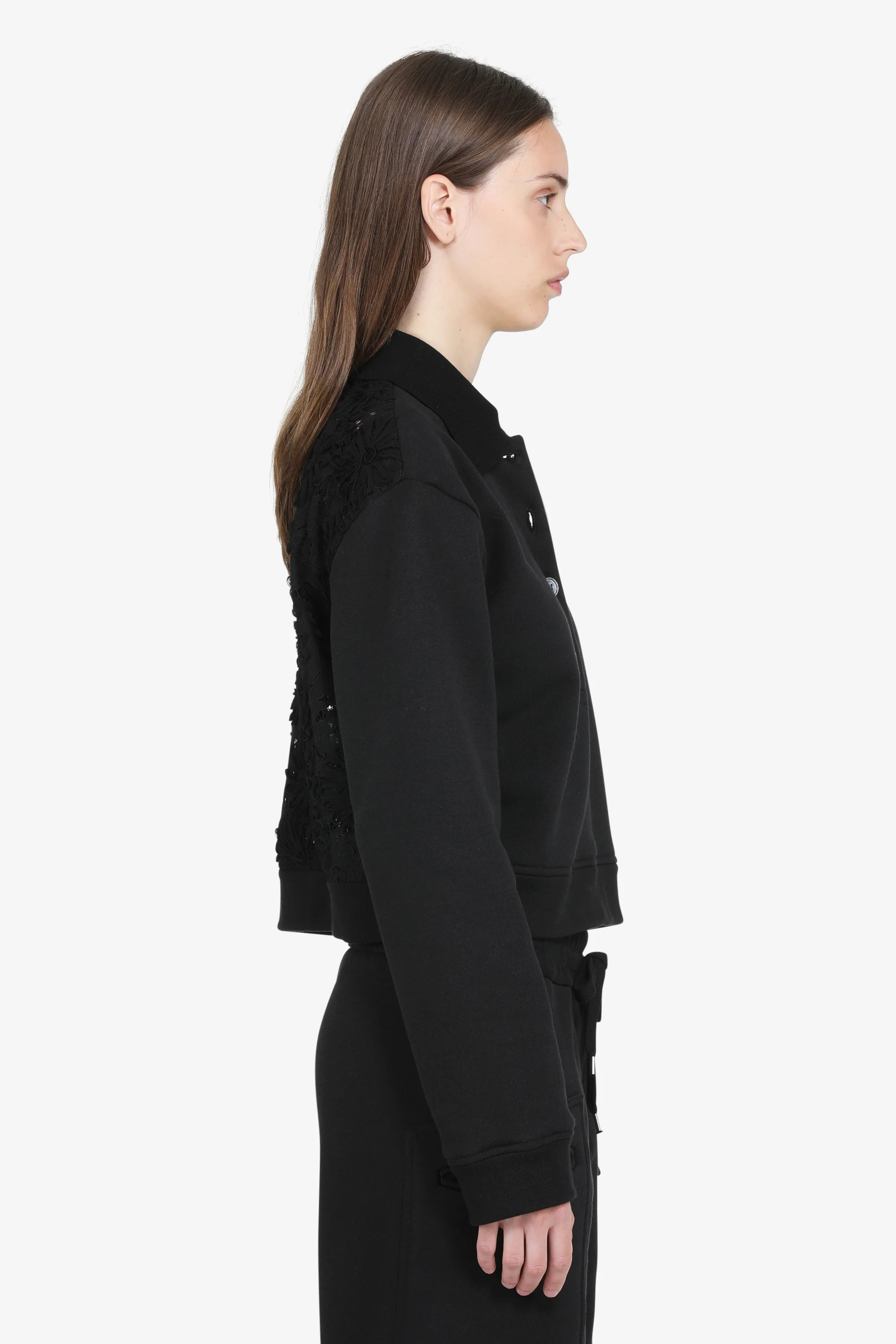 Felpa con colletto e retro in pizzo - Image 4