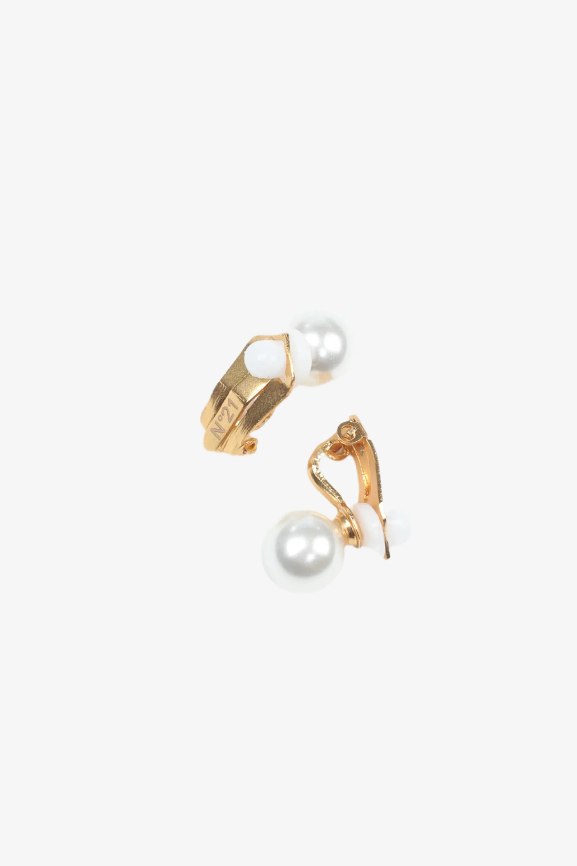 Orecchini dorati con perla - Image 3
