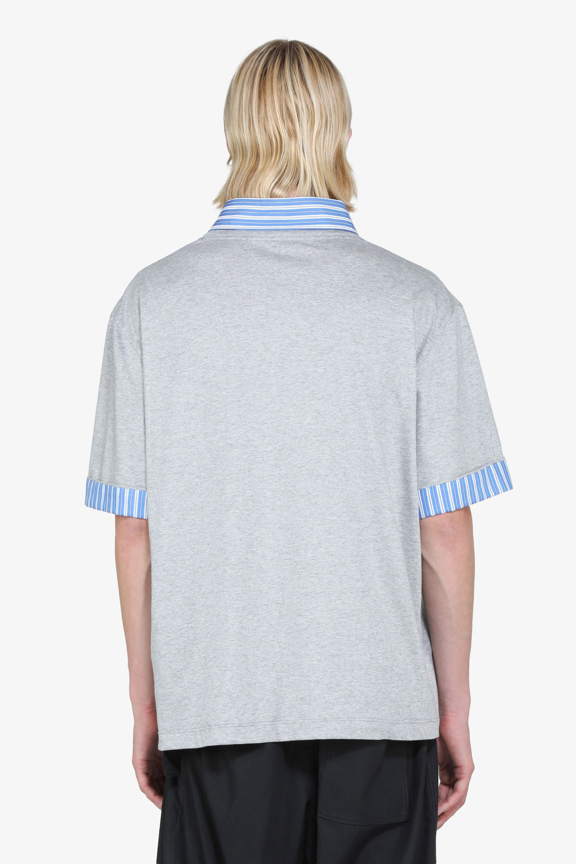 T-shirt maniche corte con colletto camicia - Image 3